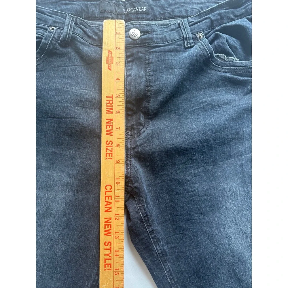 Rocawear Mens Jeans W38 x L32 Distressed Wash Blue Denim Straight Leg